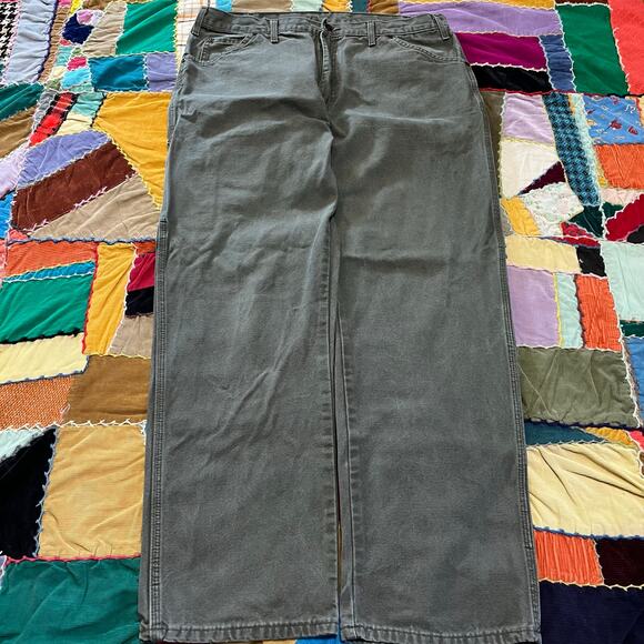 Dickies Military Green Carpenter Workwear Pants 36Wx31L - Picture 2 of 6